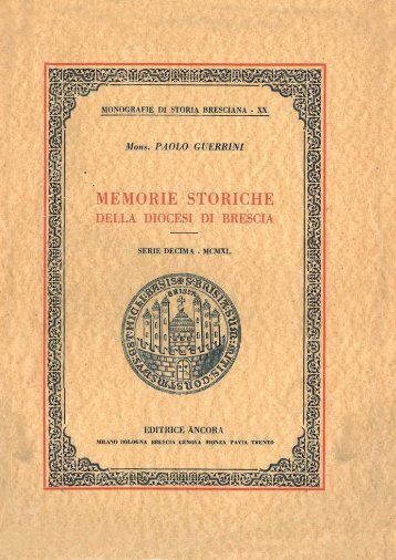 X (1940) Monografie di storia bresciana, 20 - Brixia Sacra