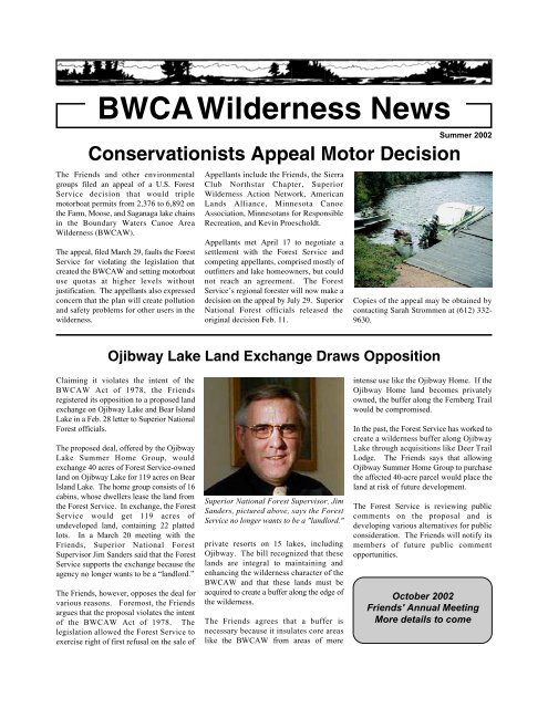BWCAWilderness News - Friends of the Boundary Waters Wilderness