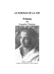 LE PARFUM DE LA VIE PoÃ¨mes - Vimala Thakar