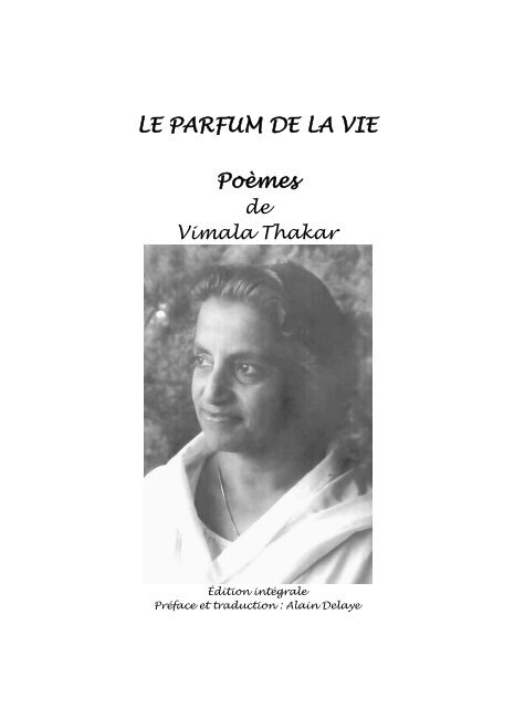 LE PARFUM DE LA VIE PoÃ¨mes - Vimala Thakar