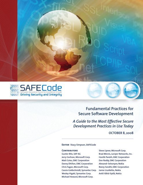 Fundamental Practices for Secure Software Development - SAFECode