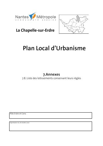 Liste des lotissements - Le plan local d'urbanisme de Nantes ...
