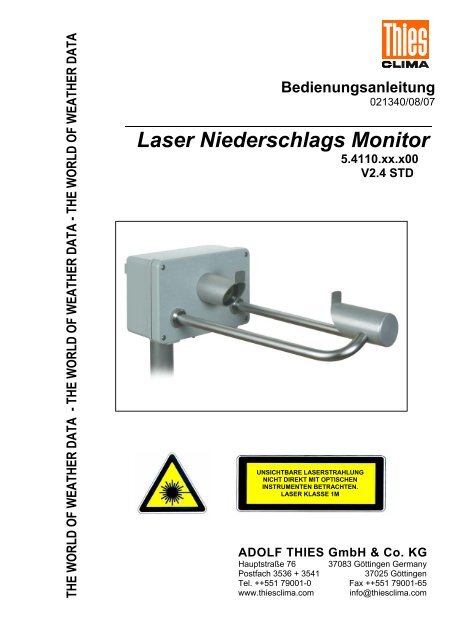 3 Funktionsweise des Laser-Niederschlags-Monitor