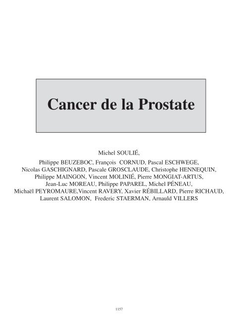 Cancer de la Prostate