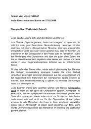 Referat vom Ulrich Feldhoff in der Feierstunde des Sports am 27.02 ...