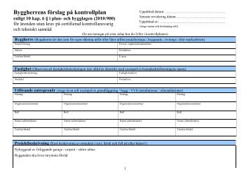 Kontrollplan för nybyggnad av garage, carport, uthus - Sollentuna ...