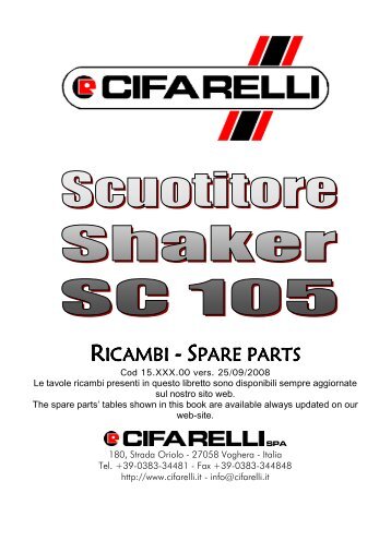 RICAMBI - SPARE PARTS - Cifarelli SpA