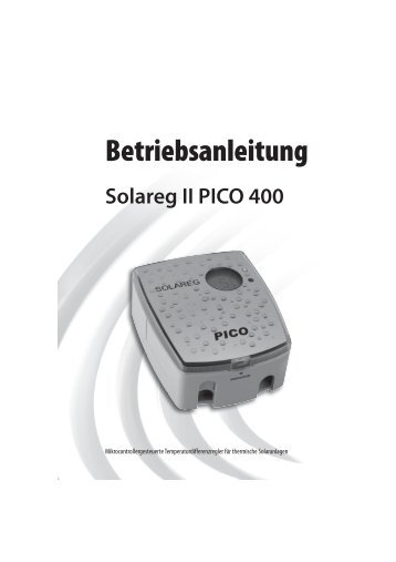 Estec Bedienungsanleitung Solarregler PICO 400 - Gerenda Solar