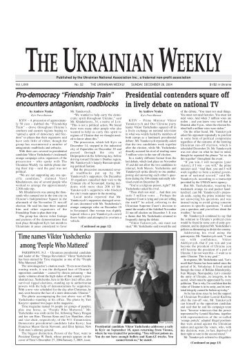 52_December 26, 2004 - The Ukrainian Weekly