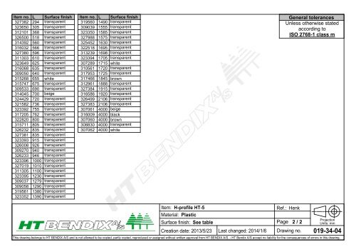 Show drawing - ht-bendix