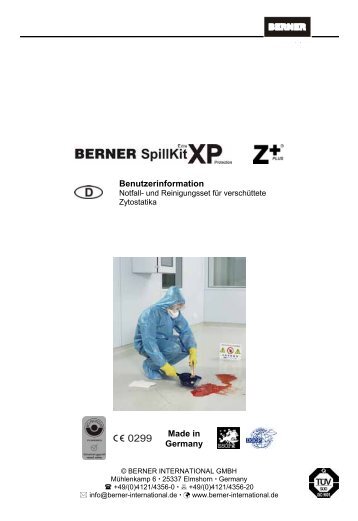 Benutzerinformation SpillKit XP - BERNER International GmbH