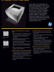HP LaserJet P2030 Printer series - Faxcomm