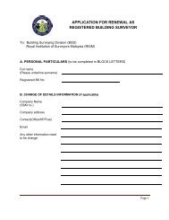 application for renewal as registered building surveyor - RISM