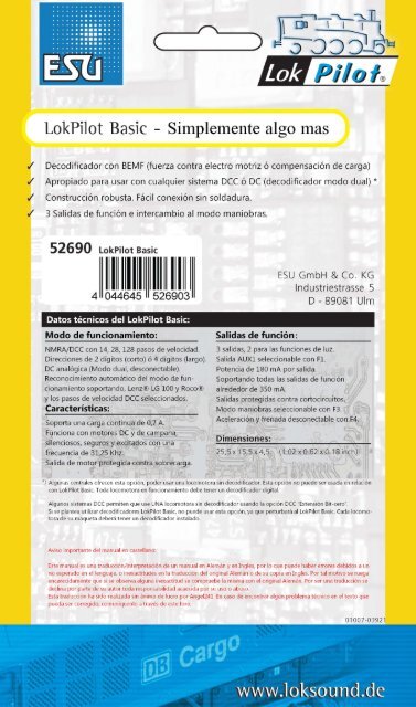 Función descodificador DCC