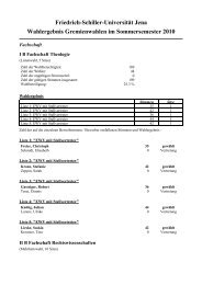 Ergebnisse FSR-Wahlen 2010 - Friedrich-Schiller-UniversitÃ¤t Jena