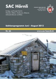 SAC-Hörnli Bulletin Nr. 66 - SAC Sektion Hörnli