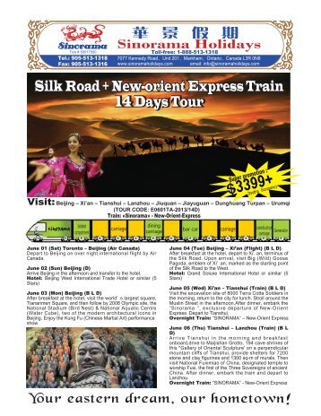 Silk Road + New-orient Express Train 14 Days - Sinorama Holidays