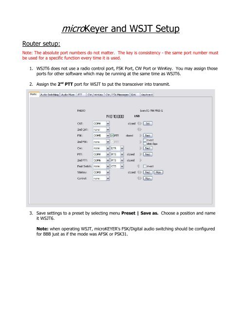 micro Keyer and WSJT Setup - microHAM