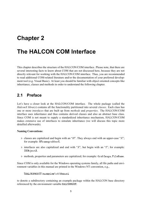 HALCON/COM User's Manual