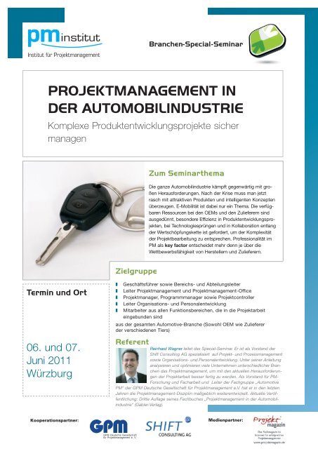 projektmanagement in der automobilindustrie - PM Institut