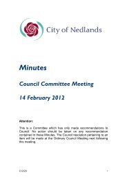 Minutes Council Committee Meeting 14 February ... - City of Nedlands