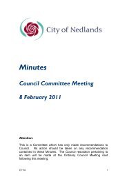 Minutes Council Committee Meeting 8 February ... - City of Nedlands