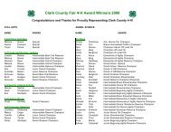 Clark County Fair 4-H Award Winners 2006 - WSU Clark County ...