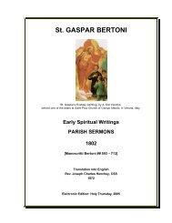 Parish Sermons - 1802 - St. Gaspar Bertoni