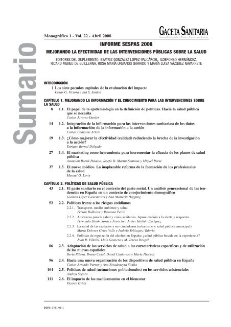 Informe SESPAS 2008 - El MÃ©dico Interactivo