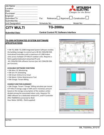 CITY MULTI TG-2000a