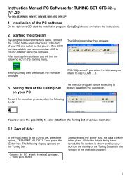 Instruction Manual PC Software for TUNING SET CTS ... - tuning-set.de