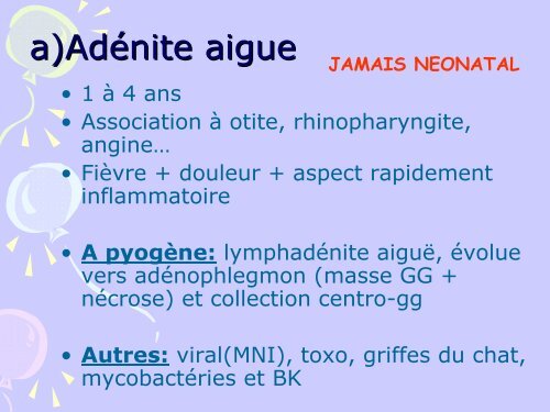 MASSES CERVICALES de l' ENFANT