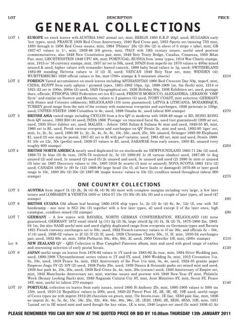 Stamp Buy or Bid iss54 - All World and GB Buy Bid Catalogue