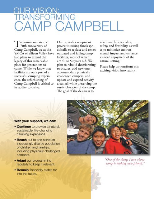 Transforming Camp Campbell - YMCA of Silicon Valley