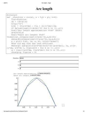 Arc length