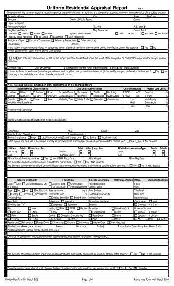 Uniform Appraisal 64