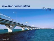 VTB Investor Presentation