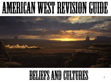 AMERICAN WEST REVISION GUIDE