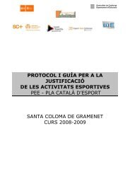 protocol de les activitats esportives del pee - Ajuntament de Santa ...