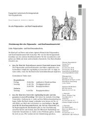 Vereinbarung Ã¼ber den Konfirmandenunterricht - Hospitalkirche Hof