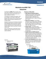 MobileAccess2000 TSX Datasheet - Tessco