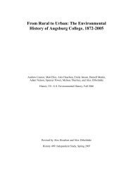 From Rural to Urban: The Environmental History ... - Augsburg College