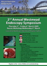 2nd Annual Westmead Endoscopy Symposium - New Zealand ...