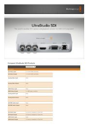 Blackmagic Design: UltraStudio SDI Tech Specs - que Video