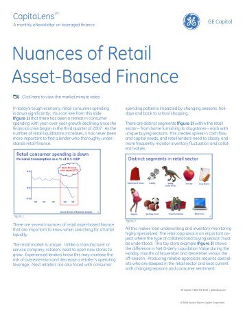 Nuances of Retail Asset-Based Finance - GE Capital Americas