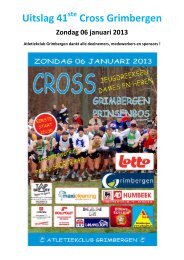 Uitslag 41 Cross Grimbergen - Atletiekclub Grimbergen