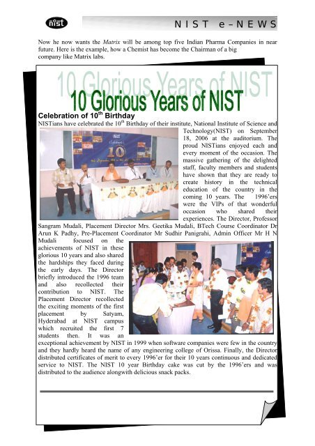 NIST e-NEWS(Vol 42, Oct 15, 2006)