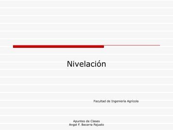 Apuntes: Clases Nivelacion