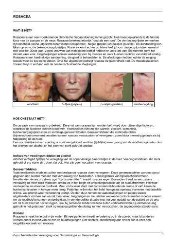 Rosacea (patientenfolder) - Huidziekten.nl