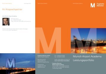 Munich Airport Academy Leistungsportfolio - Flughafen MÃ¼nchen